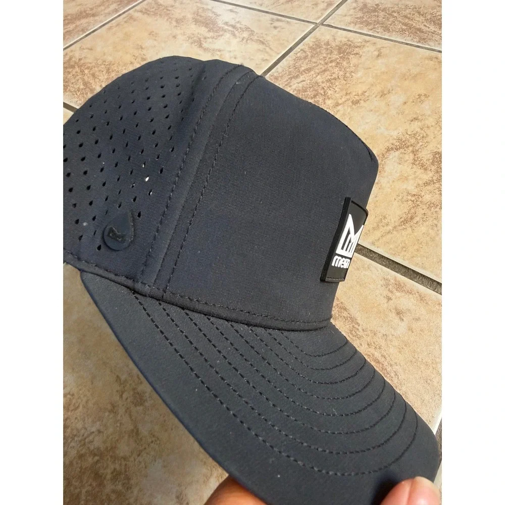 Melin Odysea Hydro Black Performance Snapback Hat Classic Size Water Resistant